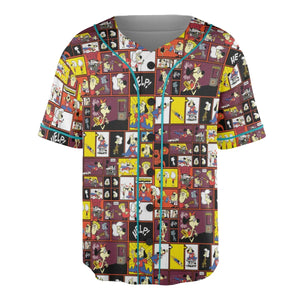 Underdog Cartoon Pattern Unisex Baseball Jersey