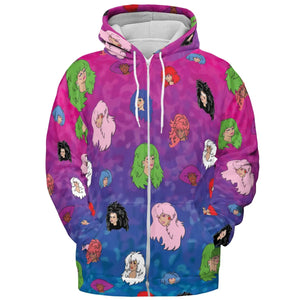 Misfits and Hologram Jem and the Holograms All-over Print Hoodie