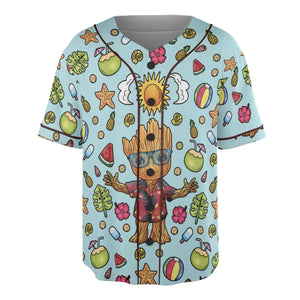 Summer Galaxy Groot Unisex Baseball Jersey
