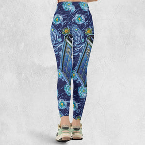 Tardis Starry Night Doctor Who Legging