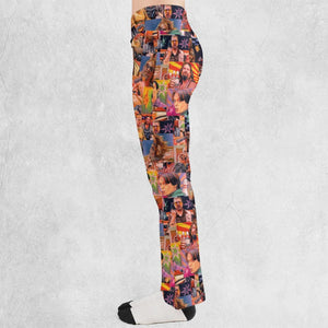 The Big Lebowski Painting Pattern Flare Leggings