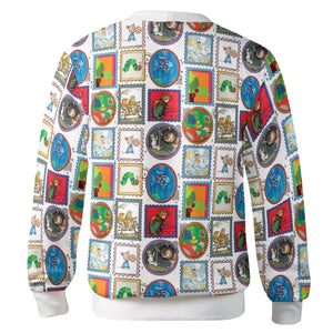 Nostalgic Kids Books Stamps Cardigan