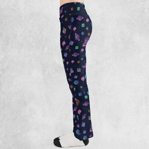 Galaxy Of Dices DnD Pattern Flare Leggings