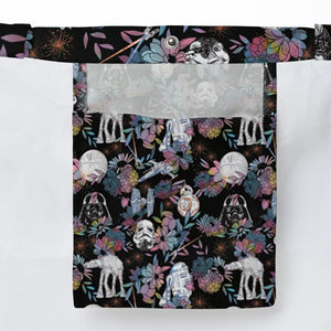 Floral Wars Dark Side Star Wars Pattern Large Tote Bag