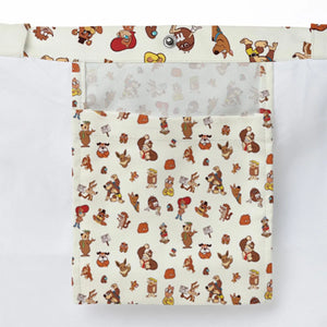 Famous Cartoon Characters in Brown Large Tote Bag