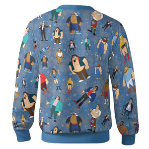 80s Hulk Rock 'n' Wrestling Characters Cardigan