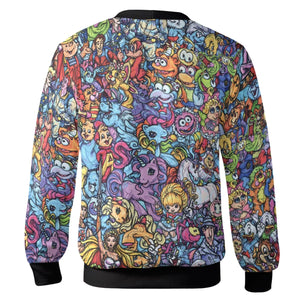80s Throwback Cartoon Pattern Cardigan