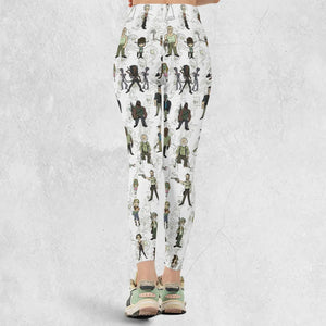 The Walking Dead Characters as Cartoons Legging