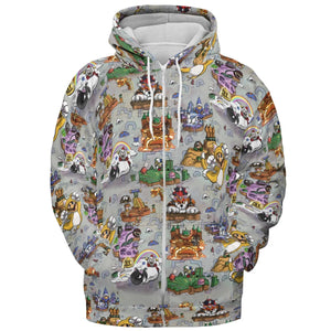 Mushroom World Super Mario Worlds All-over Print Hoodie