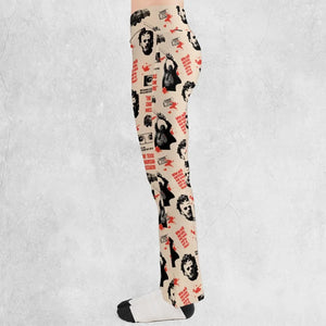 Leatherface The Texas Chainsaw Massacre Horror Pattern Flare Leggings