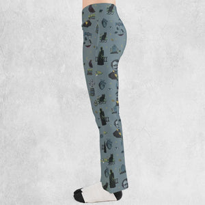 The Dark Themed Edgar Allan Poe Flare Leggings
