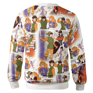 Link And Princess Zelda The Legend Of Zelda Animated Cardigan