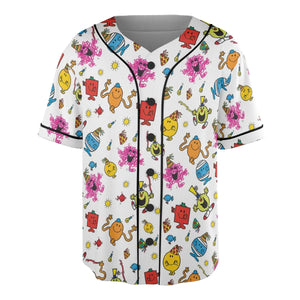Party Mr. Men Little Miss Unisex Baseball Jersey