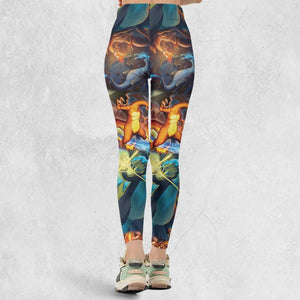 Charizard Ice Fire Dragon Combat Legging