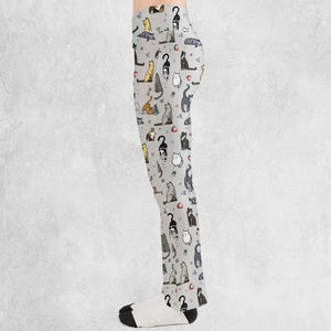 Cat the Gamer Pattern Flare Leggings