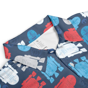 R2-D2 Star Wars 4th of July Pattern AOP Men/Women Polo Shirt