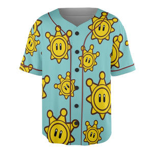 Shine Sprite Super Mario Button Up Unisex Baseball Jersey