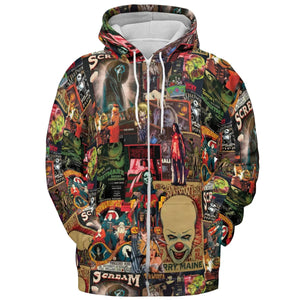 Vintage Scary All-over Print Hoodie