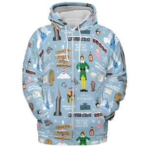 Buddy the ELF Quotes Christmas All-over Print Hoodie