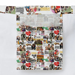 Stuck in the 80s Famous Sitcom Large Tote Bag