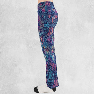 Cheshire Cat Alice In Wonderland Flare Leggings