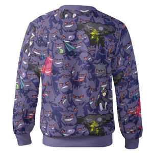 Gengars Pokemon Pattern Cardigan