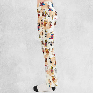 Nostalgia Underdog Characters Flare Leggings