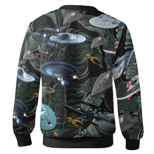 Star Trek Spaceship Pattern Cardigan