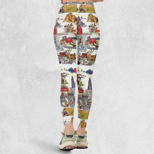 History Of Bedrock Flintstones Legging
