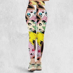 Cute Eevee Evolution Pokemon Legging
