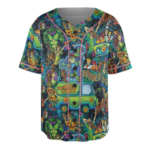 Monsters Mayhem and The Mystery Machine Scooby Doo Unisex Baseball Jersey