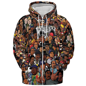 The Golden Age of Hip Hop All-over Print Hoodie