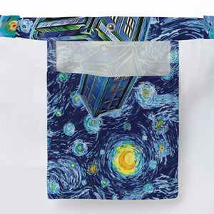 Tardis Starry Night Doctor Who Large Tote Bag