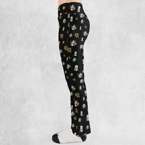Aqua Teen Hunger Force Pattern Flare Leggings