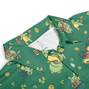 Happy St. Patrick day Pokemon Green AOP Men/Women Polo Shirt