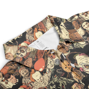 Horror Movie Characters Halloween Pattern AOP Men/Women Polo Shirt