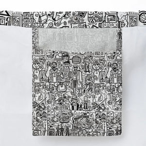 The Big Lebowski Doodles Large Tote Bag