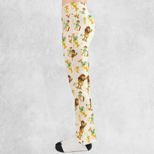 Between The Lions Characters Flare Leggings