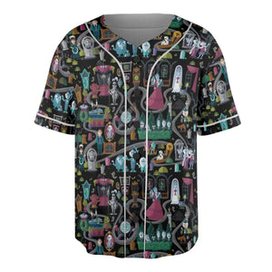 Haunted Mansion Map Unisex Baseball Jersey