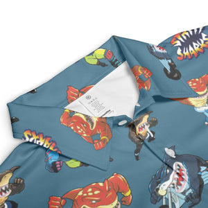 Ripster Slash Street Sharks AOP Men/Women Polo Shirt