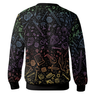 DnD Tabletop RPG Pattern Cardigan