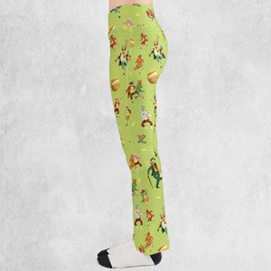 Irish Movie Darby O'Gill Characters Flare Leggings