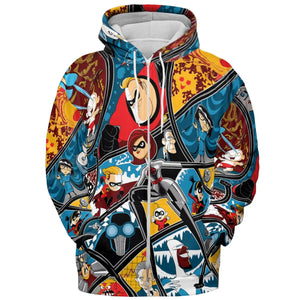The Incredibles cartoon All-over Print Hoodie