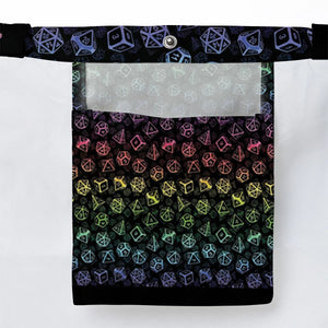 DnD Rainbow Dice Set Pattern Large Tote Bag