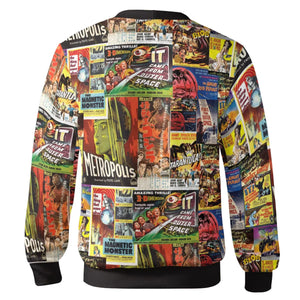 Retro Sci Fi Movie Posters Collage Cardigan