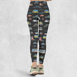 Movie Cars Pattern Legging
