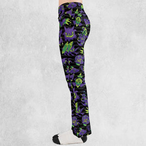 Ghost Type Pokemon Pattern Flare Leggings