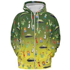 The Oblongs Retro TV Show All-over Print Hoodie