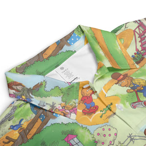 A Big Treehouse Berenstain Bears AOP Men/Women Polo Shirt