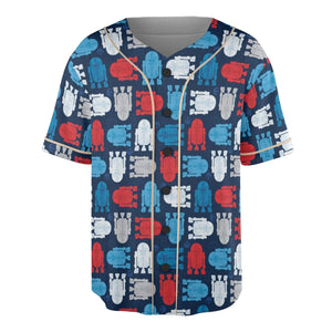 R2-D2 Star Wars 4th of July Pattern Unisex Baseball Jersey
